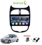 (NOVO) Rádio 2DIN 9" Polegadas • Peugeot 206 • Android [4+32GB] GPS
