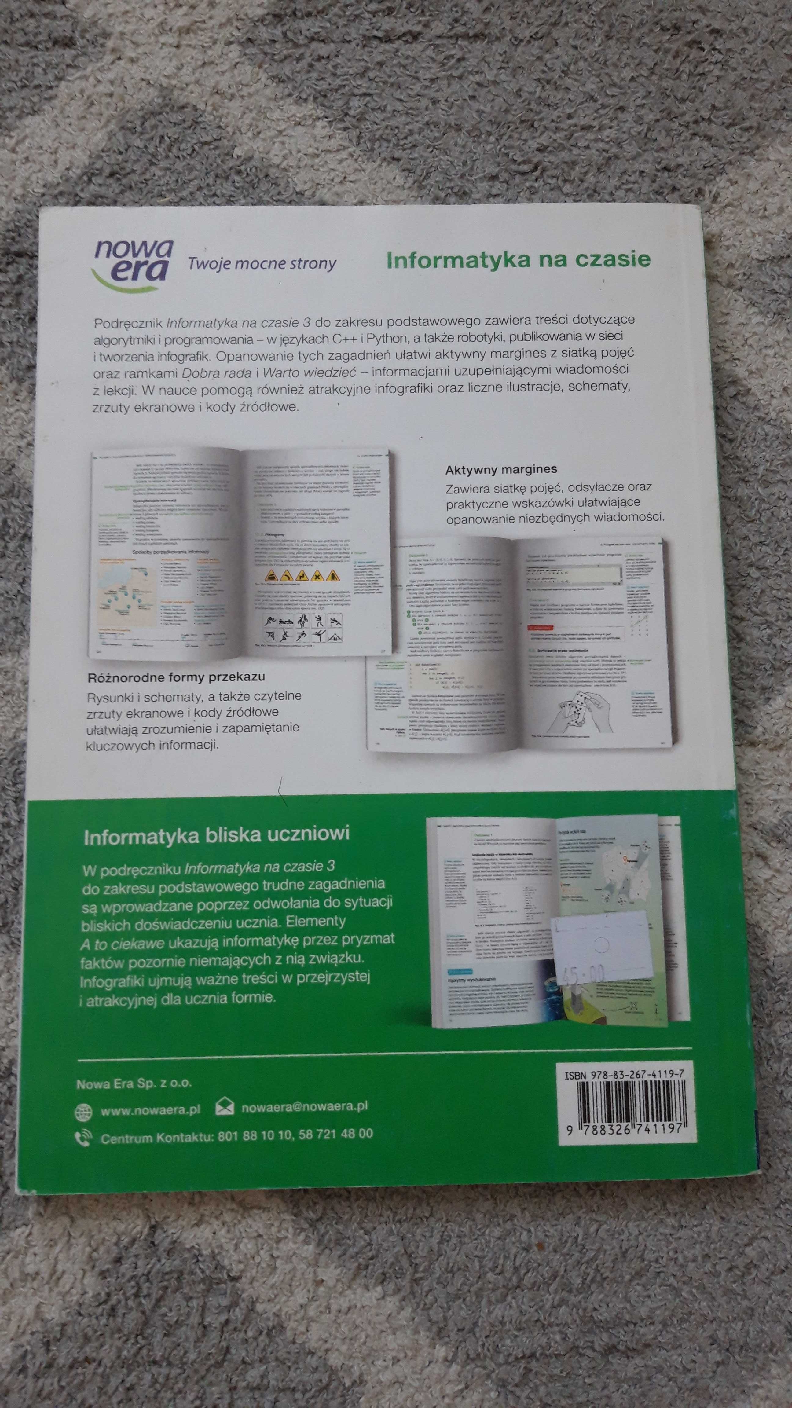 Informatyka na czasie 3/ Podręcznik do informatyki zakres podstawowy