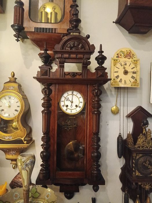 Zegar Ścienny GUSTAV BECKER Regulator Neorenesans Rzeźbiony XIX w.