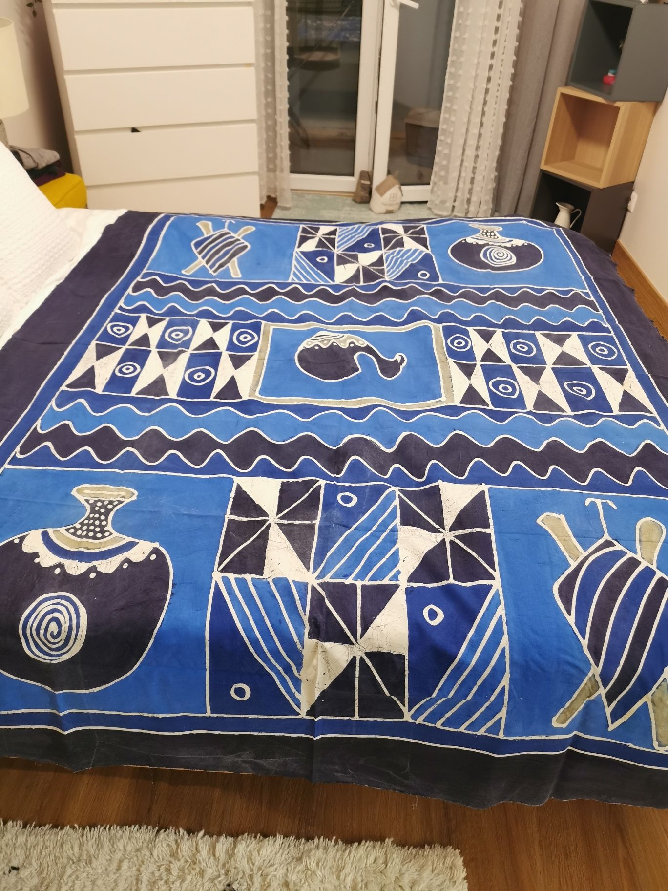 Toalha africana pintada à mão