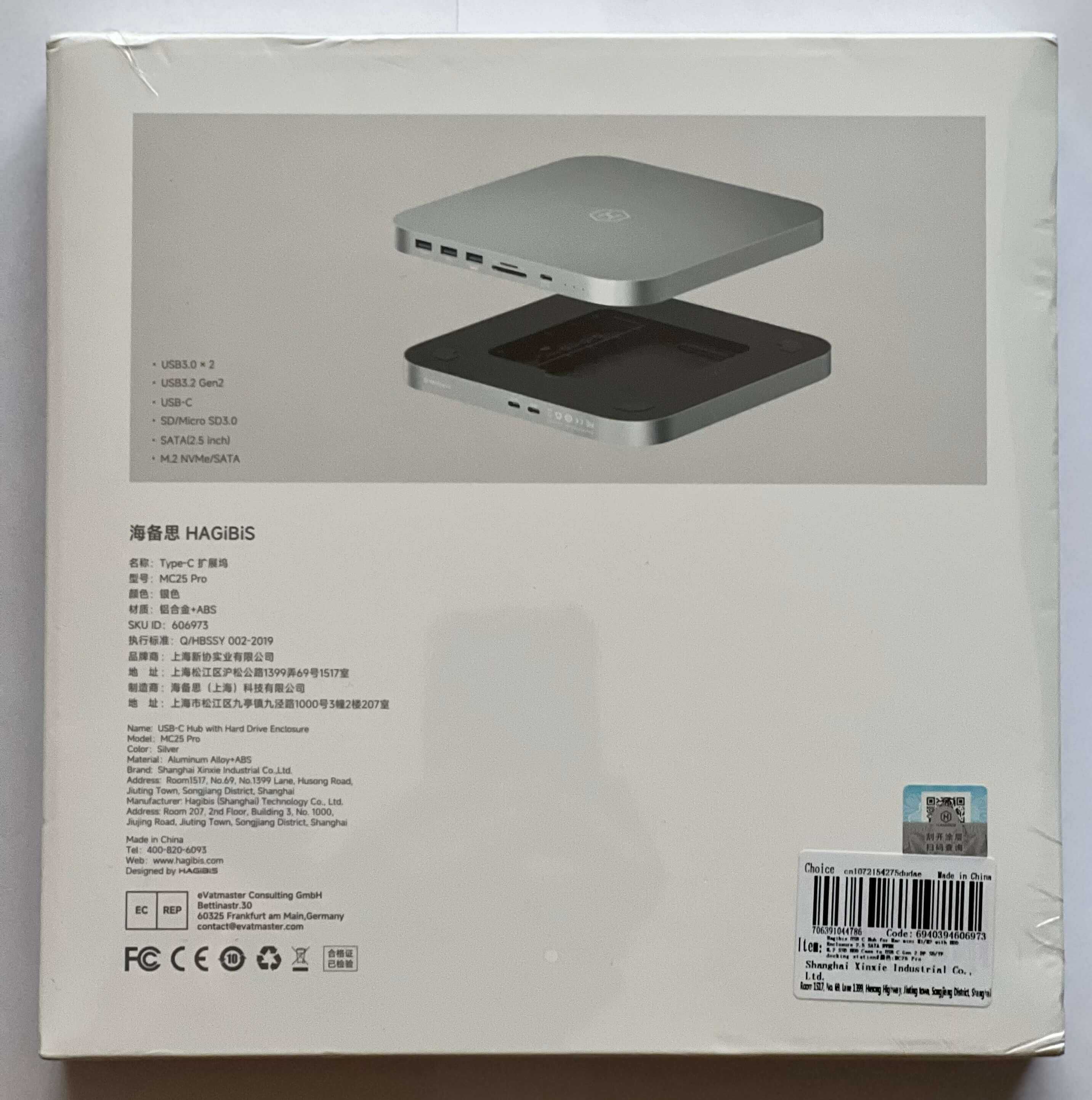 Hub USB C Mac Mini Hagibis MC25 PRO - MacMini MC25PRO