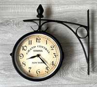 Zegar wiszący dwustronny retro Grand Central średnica 20cm