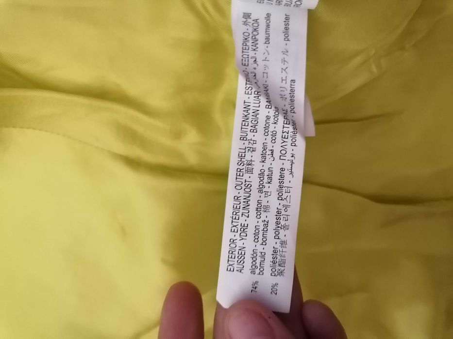 Casaco comprido de cor verde da Zara, tamanho Xs, novo