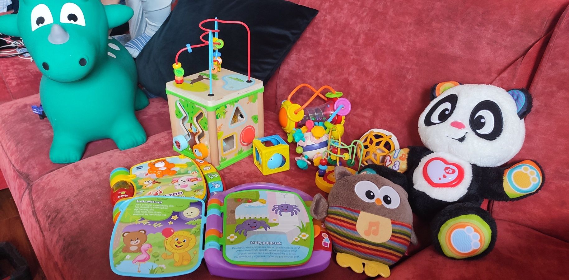 Zestaw zabawek, skoczek, kostka, interaktywne, Fisher Price, Vtech
