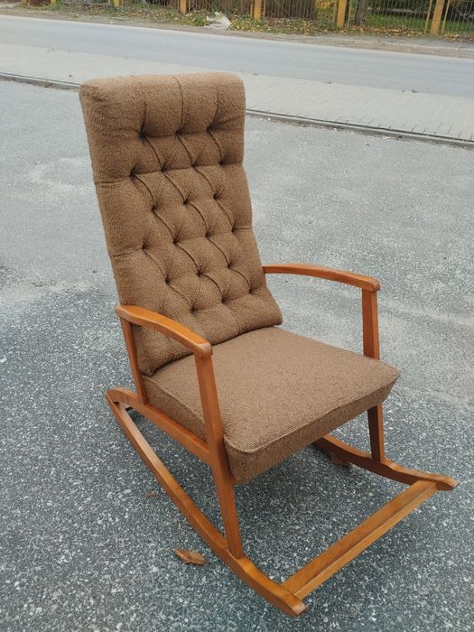 Fotel bujany vintage lata 70 design