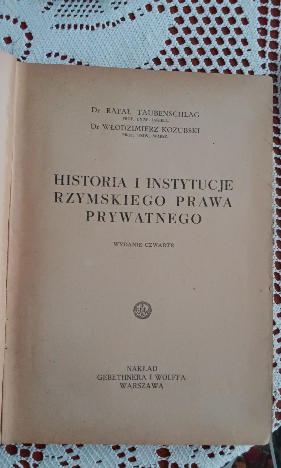 Taubenschlag i Kozubski ,Prawo rzymskie' 1947