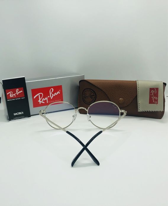 Круглые очки для стиля, имиджа|Оправа Ray Ban Round Metal 663 Silver