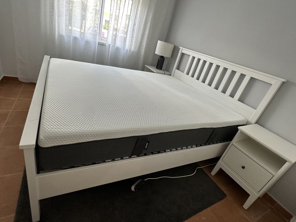 Cama casal IKEA Hemnes 160x200 branca