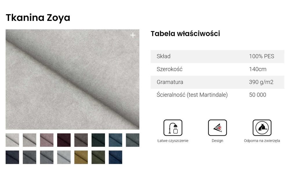 WYPRZEDAŻ Z GWARANCJĄ - Narożnik tapicerowany Panama - Tkanina