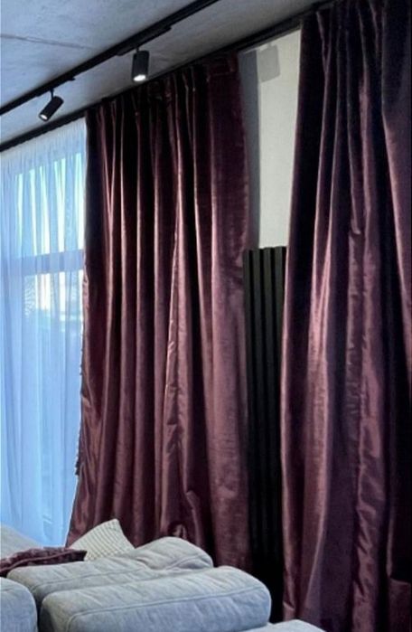 Дизайнерские велюровые шторы, ткань Jab