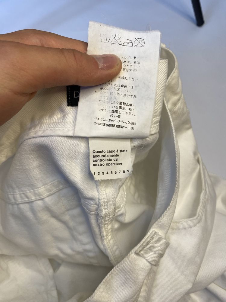 Джинси Dolce & Gabbana Jeans White Big Logo Y2k