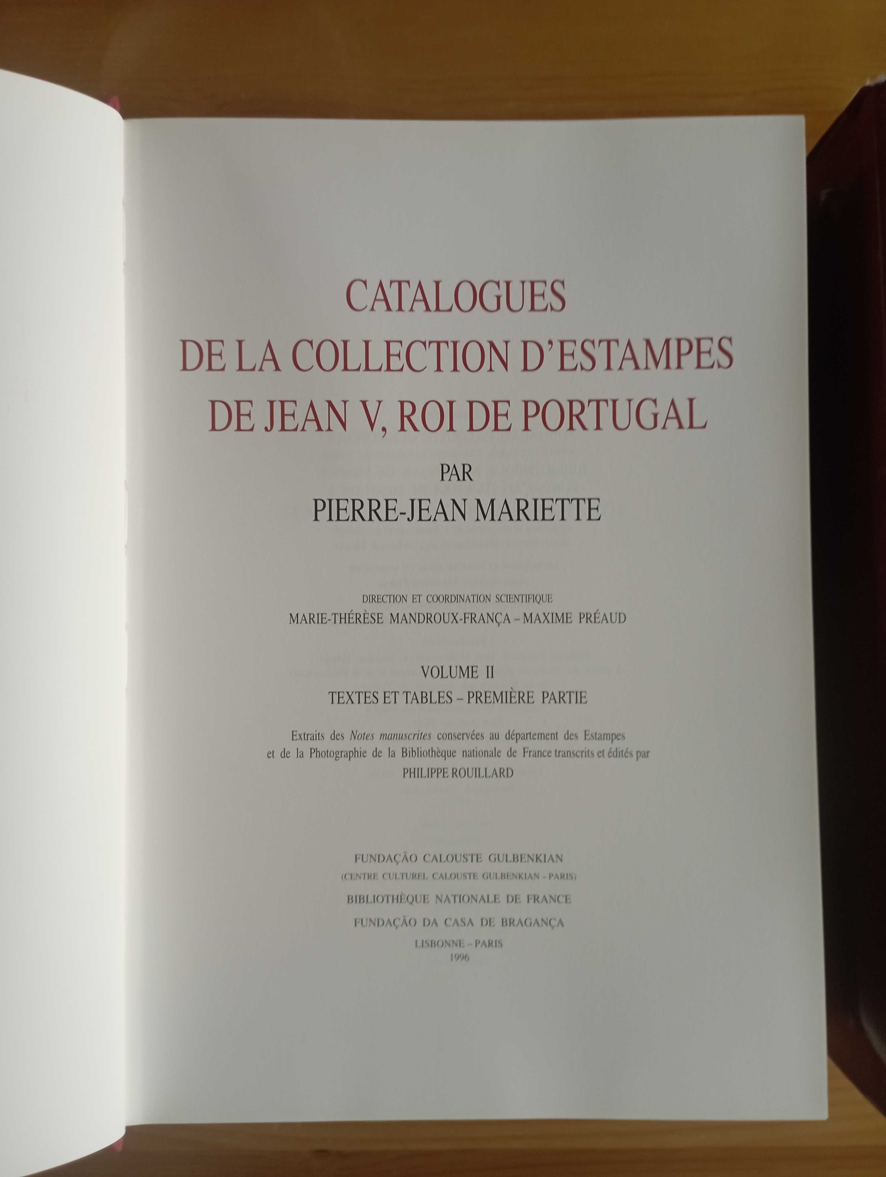 Catalogues de la Collection D'Estampes De Jean V, Roi de Portugal