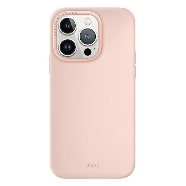 Etui Silikonowe UNIQ Lino Hue na iPhone 14 Pro, Różowy