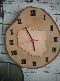 Zegar z plastra drewna średnica 30cm