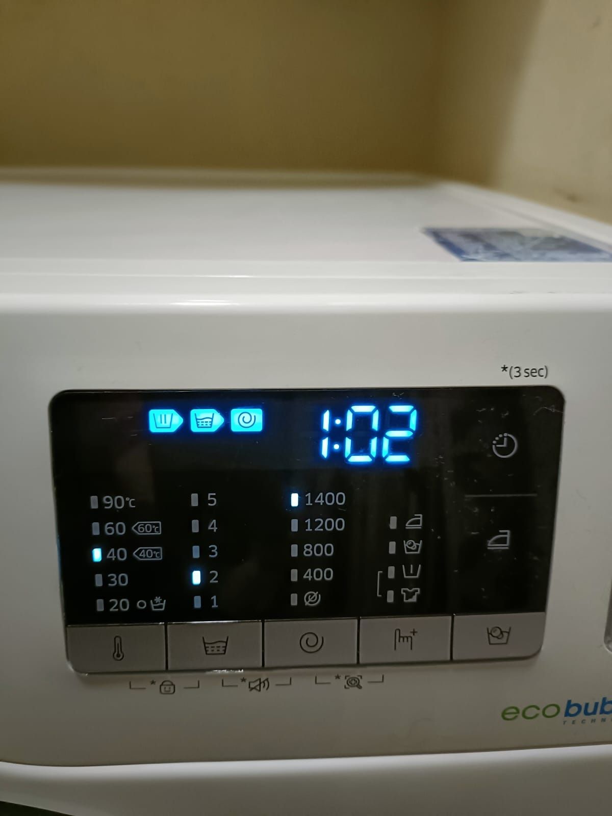 Máquina de lavar roupa Samsung Ecobubble 7 kg -eficiência energética A