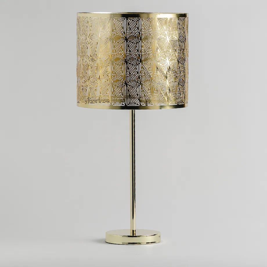 Złota stojąca lampa Home&You