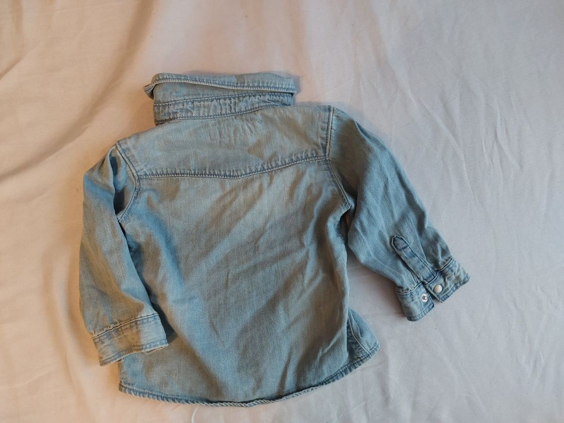 Koszula jeans h&m 74 chłopiec