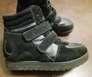 Nowe sneakersy zimowe botki na koturnie zamszowe 36