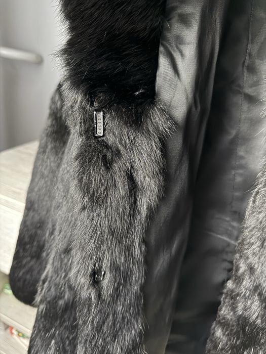 Naturalne futro królik czarne