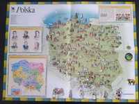 Plakaty na ścianę dla dzieci : mapa Polski dla dzieci , klocki LEGO