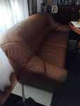 Sofa de pel genuina