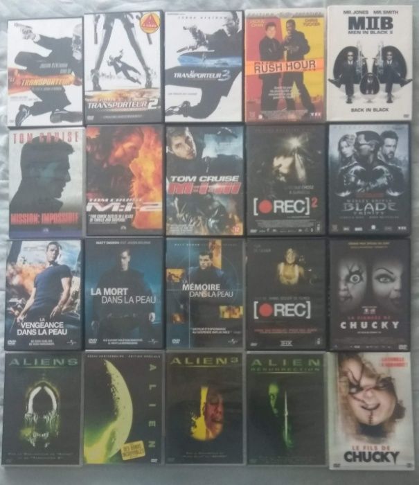 20 Filmes em DVD Ediçao francesa (vendo a unidade 2€ cada)
