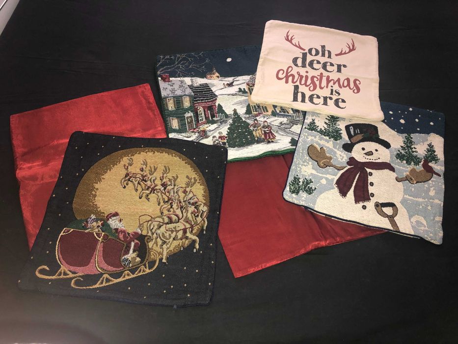 Dekoracyjne poszewki na poduszki świąteczne 6sz.