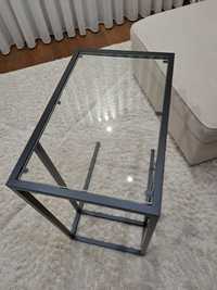 Mesa de apoio metal e vidro