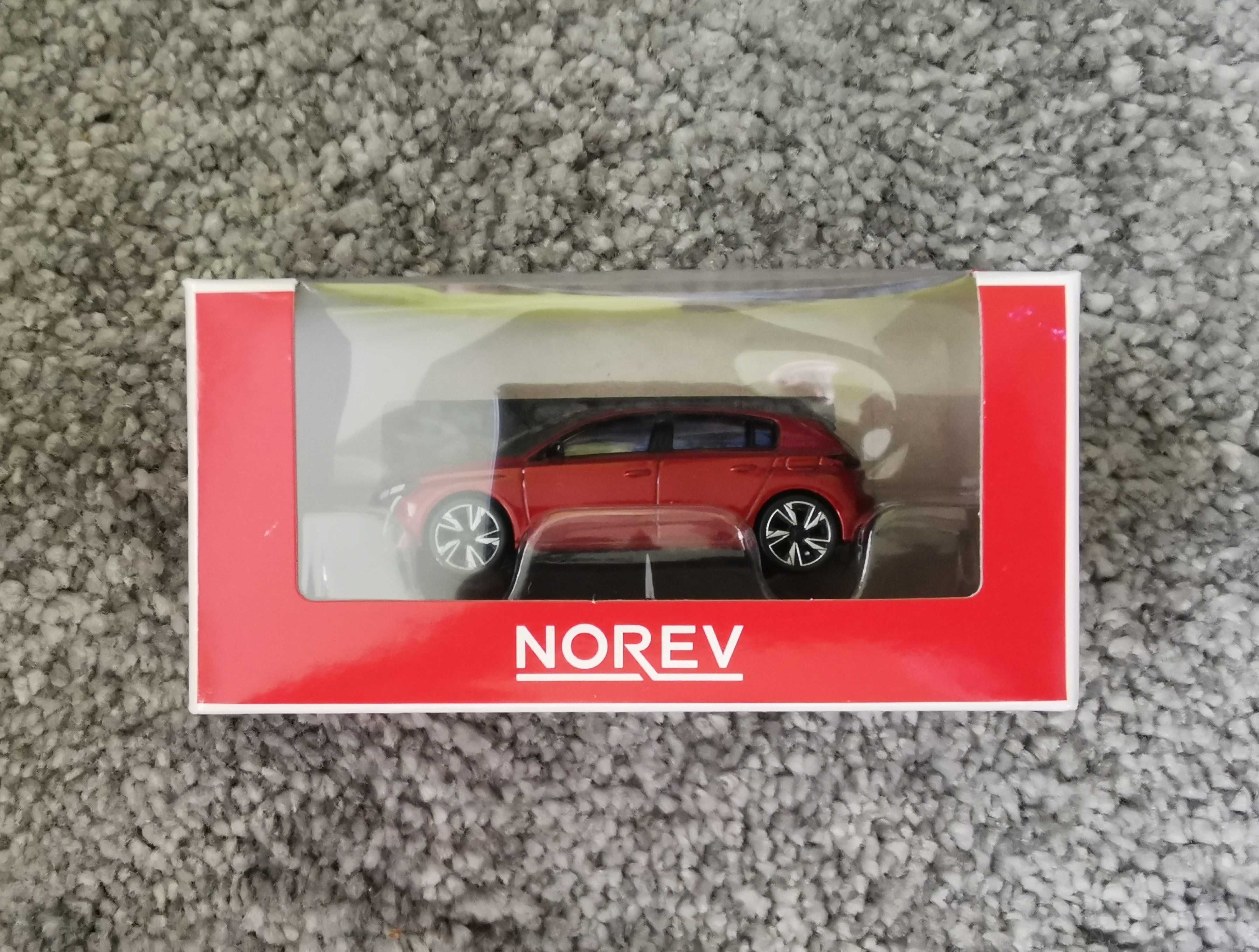 Peugeot 308 nowy, model 3inch, 1:64 Norev