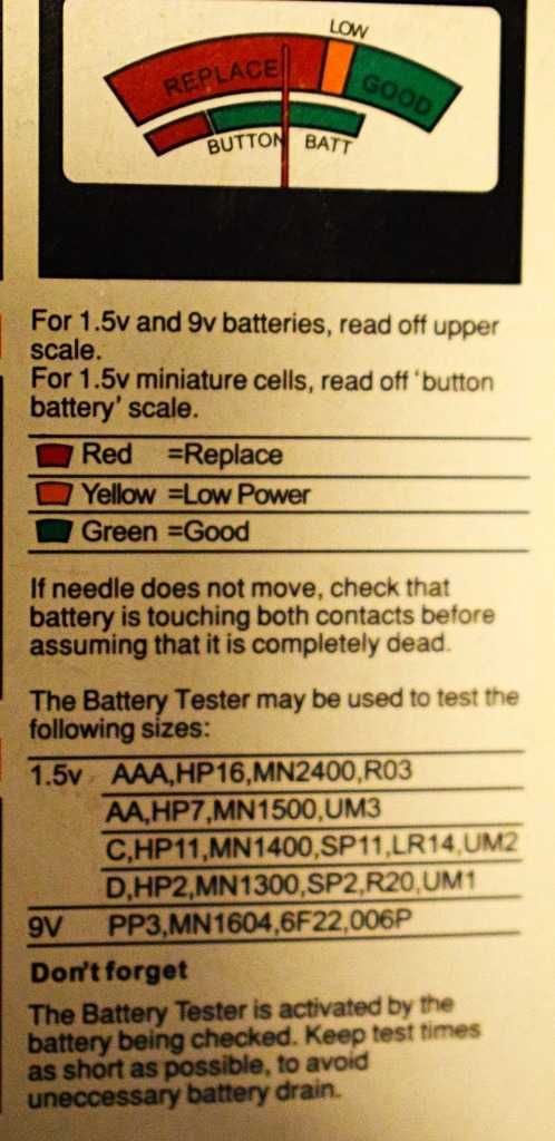 Tester Miernik Baterii AAA AA R3 R6 9V 1,5V
