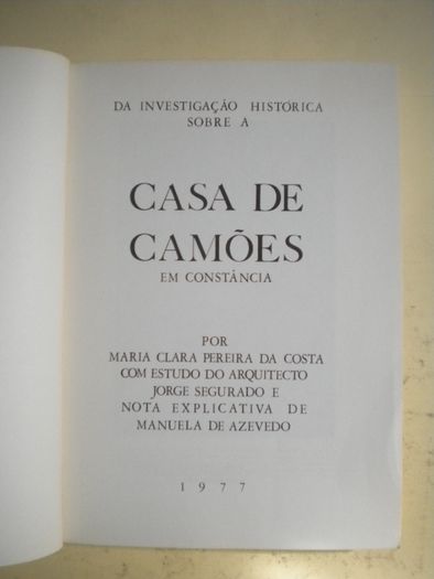 Da Investigação Histórica Sobre a Casa de Camões