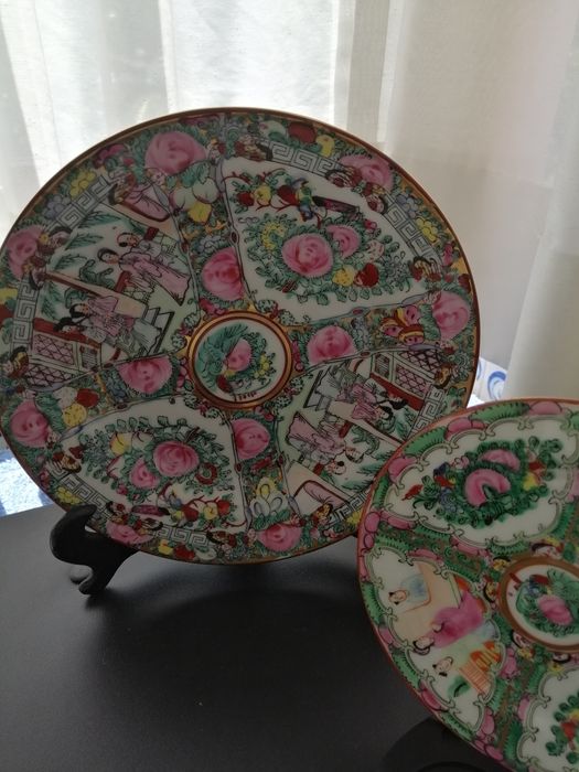 Terrina, taça e prato porcelana chinesa