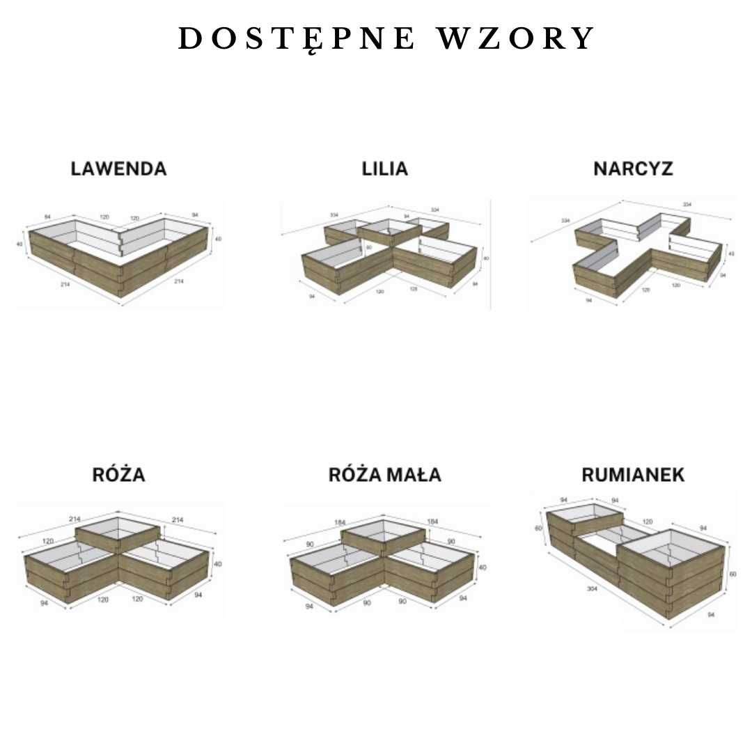 Kwietnik Warzywnik Imitacja Drewna  RÓŻNE WZORY