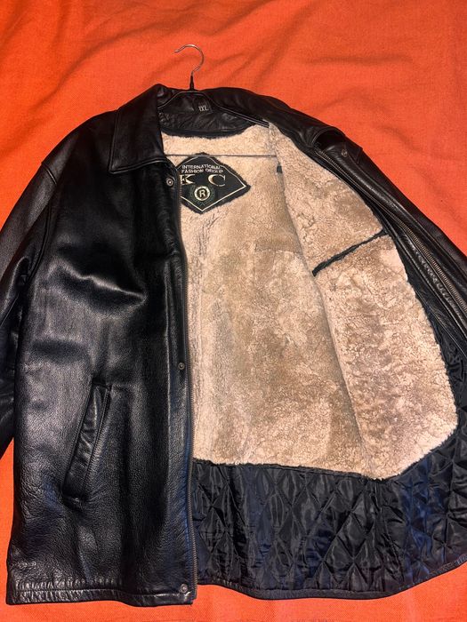 Шкіряна чоловіча зимова (демісезонна) куртка