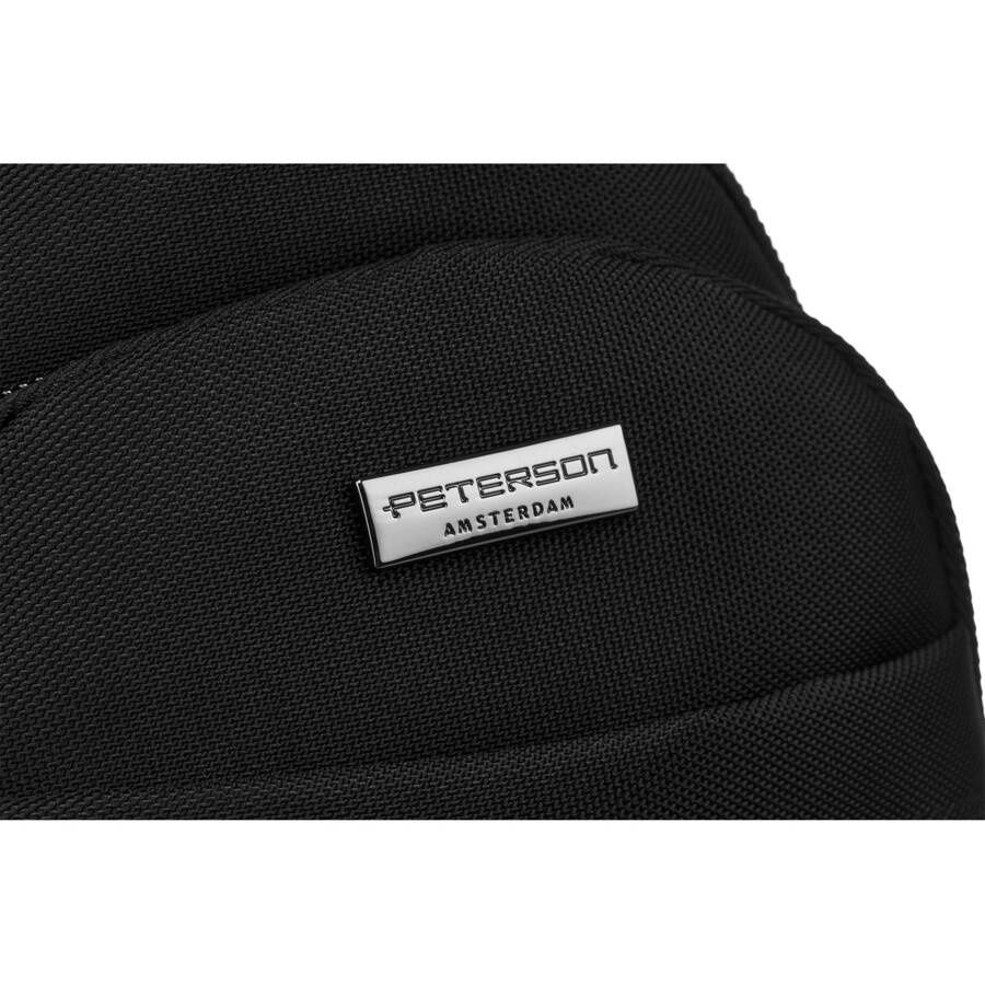 mała torba na ramię sling bag męska w czarnym kolorze - peterson
