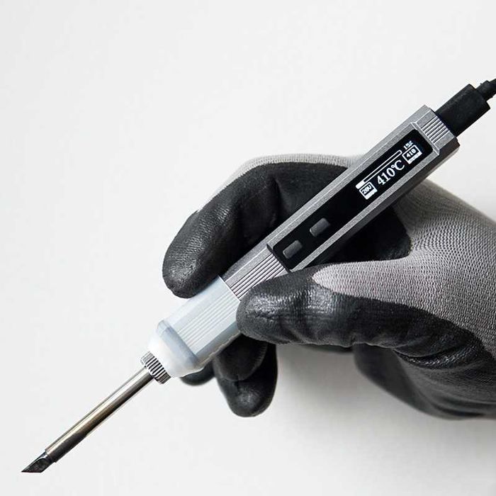 Смарт паяльник HL-1 TypeC DC 96W 24V 4А OLED дисплей металевий корпус