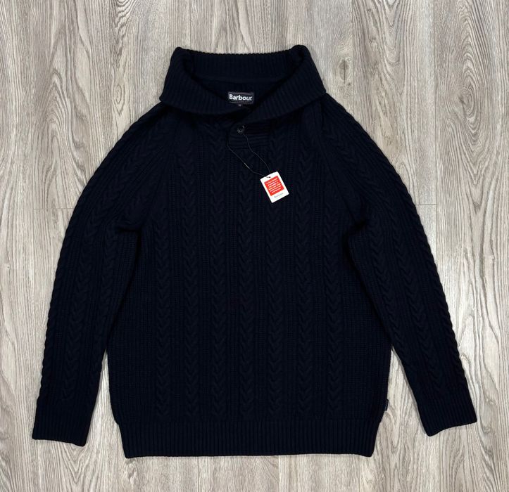 Barbour 2XL 100% Шерстяной мужской свитер XXL вязаный барбур горлом 2X