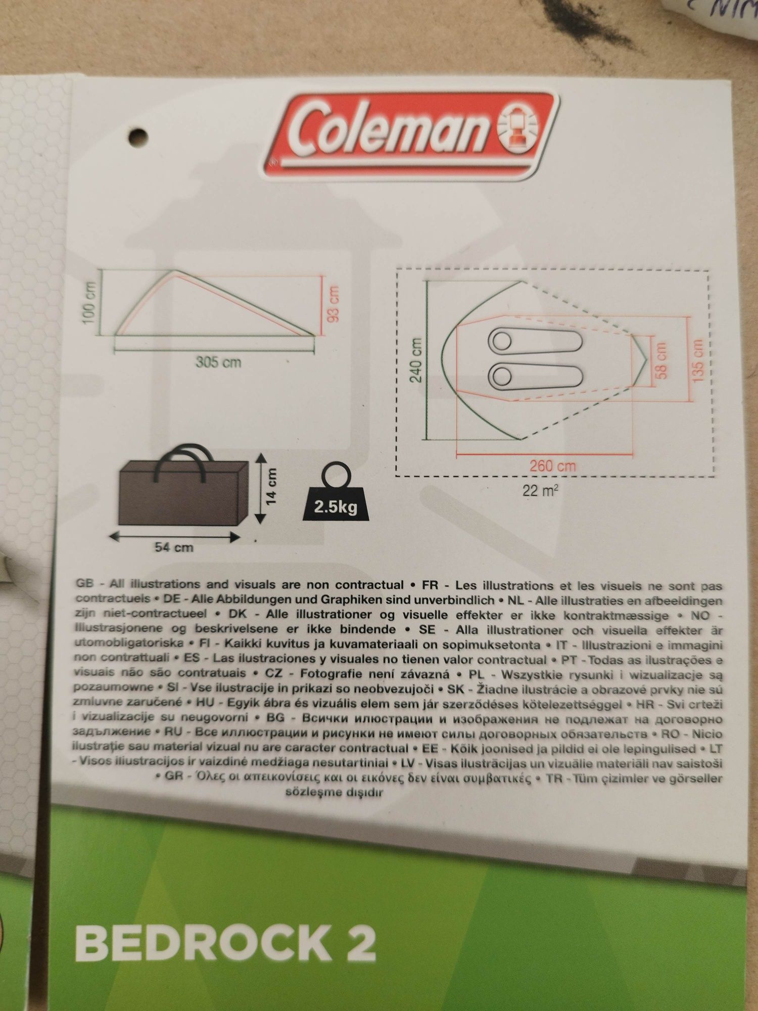 Coleman Darwin 2 lekki namiot 2 osobowy (2,8kg) na wędrówki i biwaki