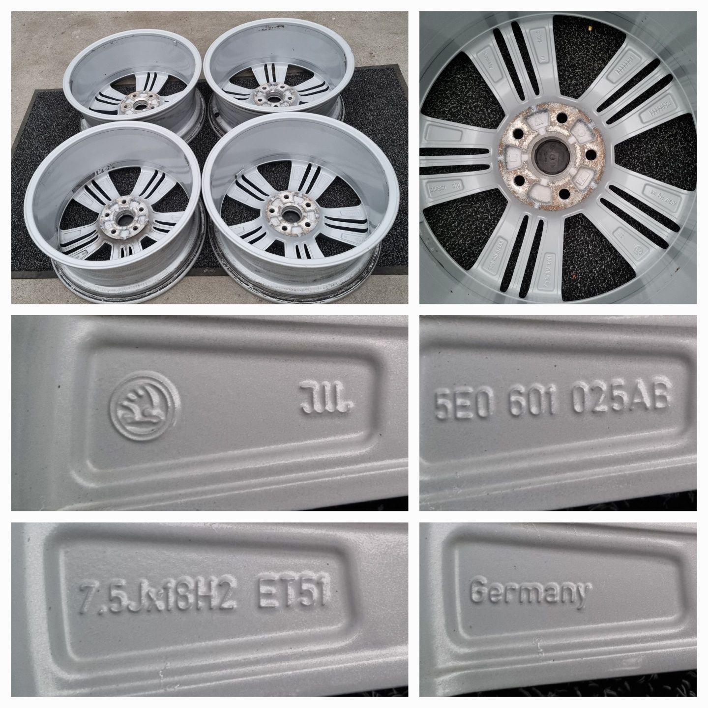 Felgi Alu 18" Skoda Octavia III II IV Superb Karoq Yeti 5x112 Oryginał