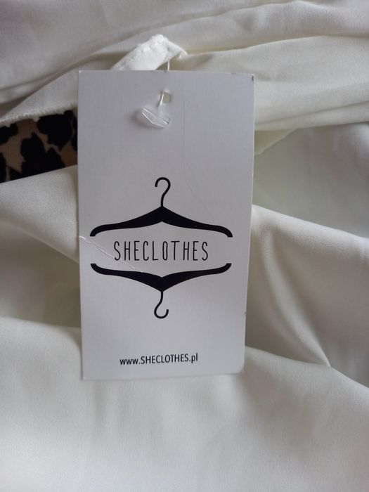 Biała sukienka typ hiszpanka, Sheclothes, roz.S