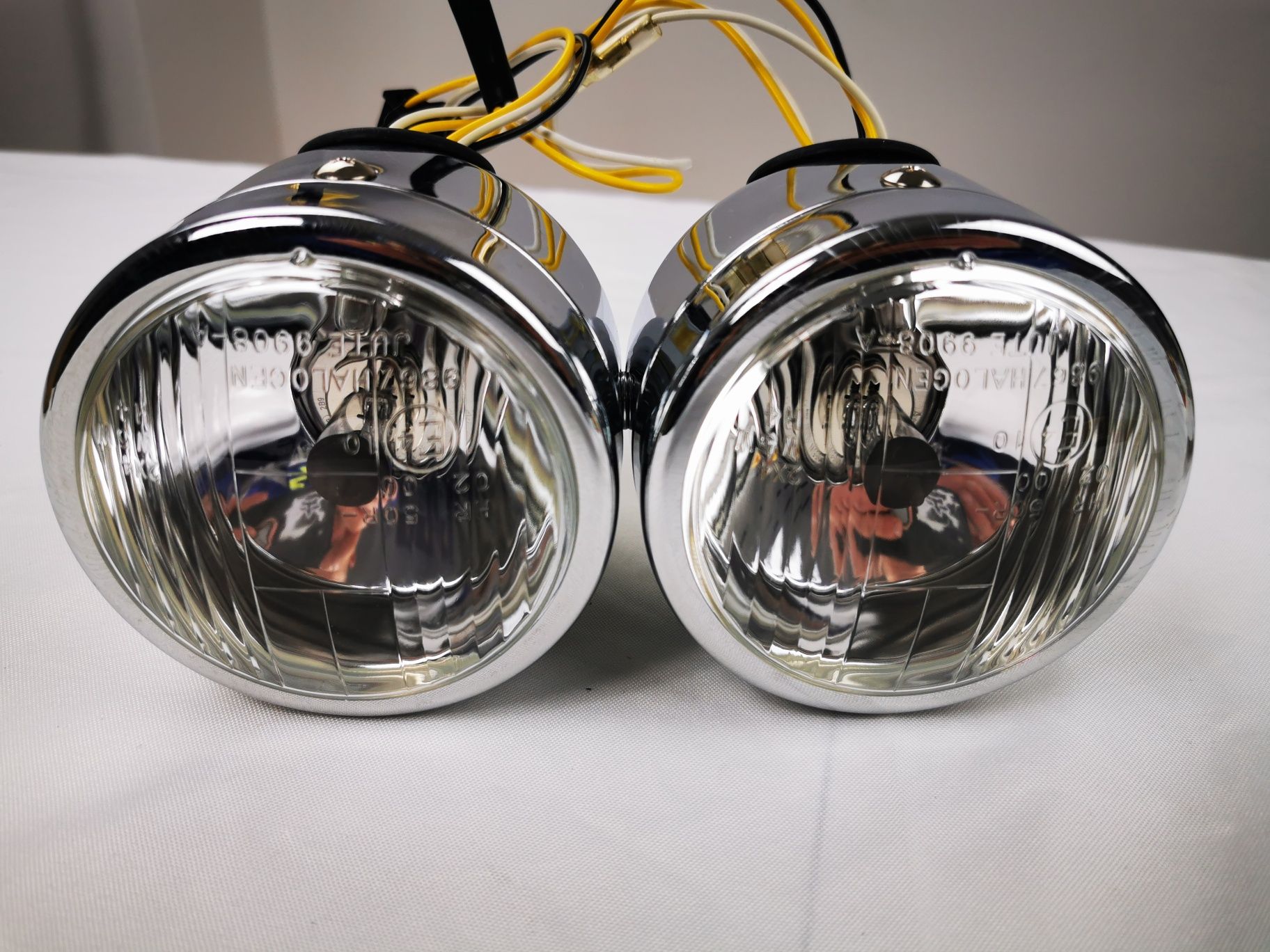 Leflektor lampa Cafe Racer lightbary halogen Podwójna METALOWA Triumph