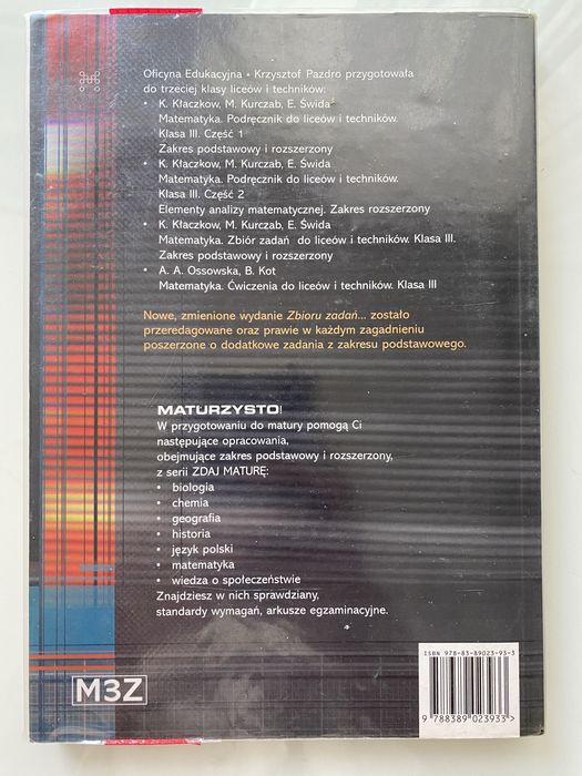 Matematyka 3. Zbiór zadań. Oficyna Edukacyjna.