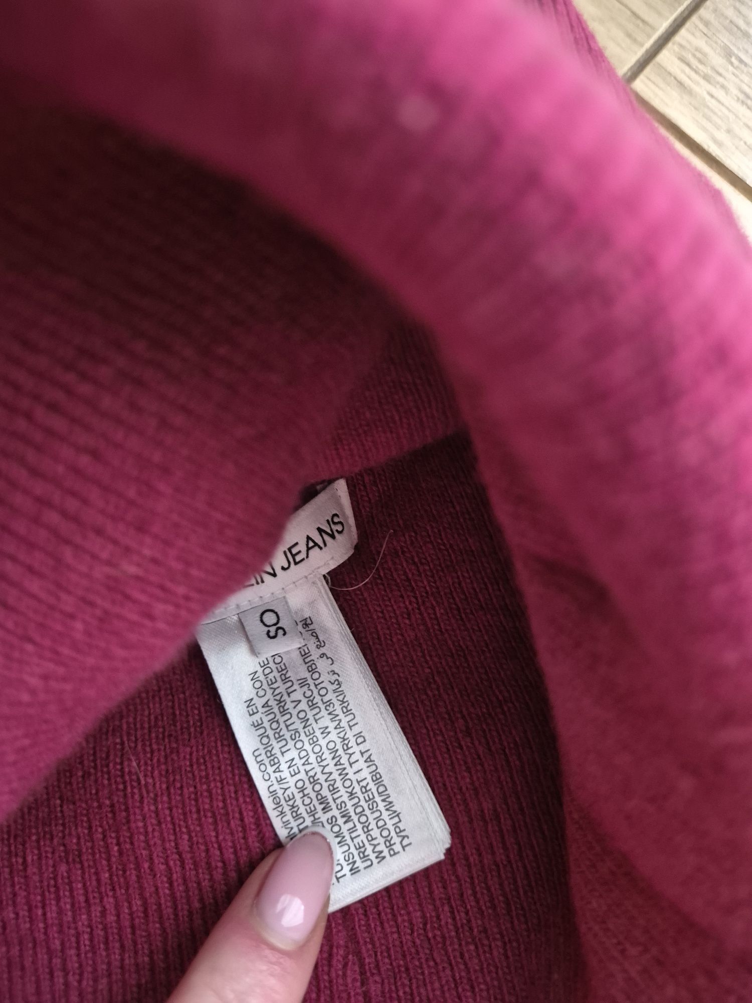 Bordowa czapka one size Calvin klein