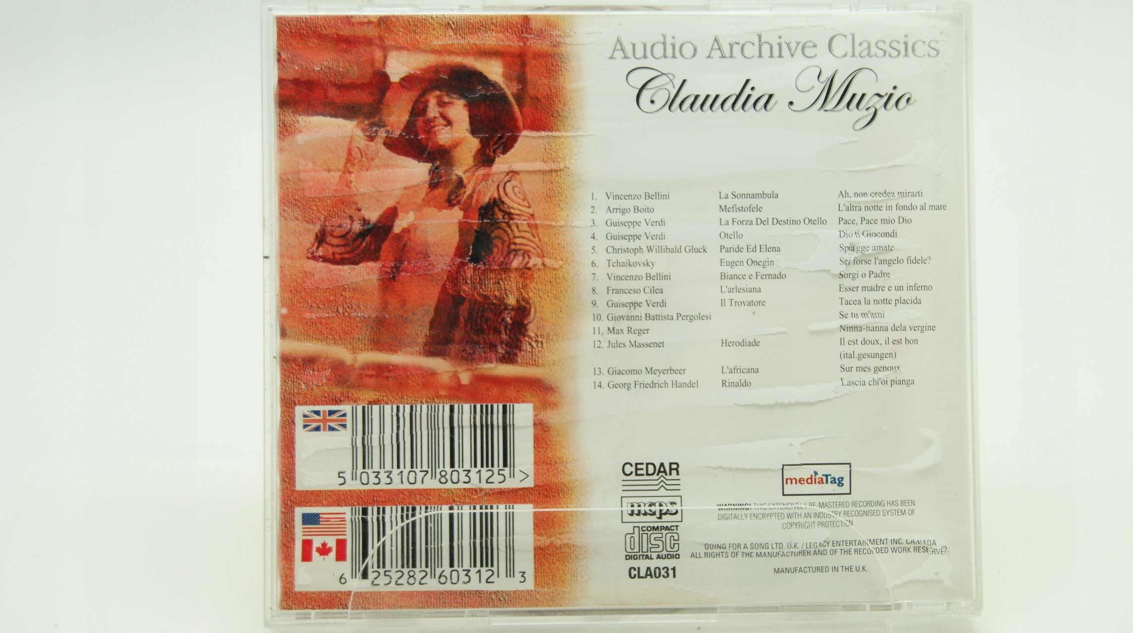 Cd - Audio Archive Classics - Claudia Muzio