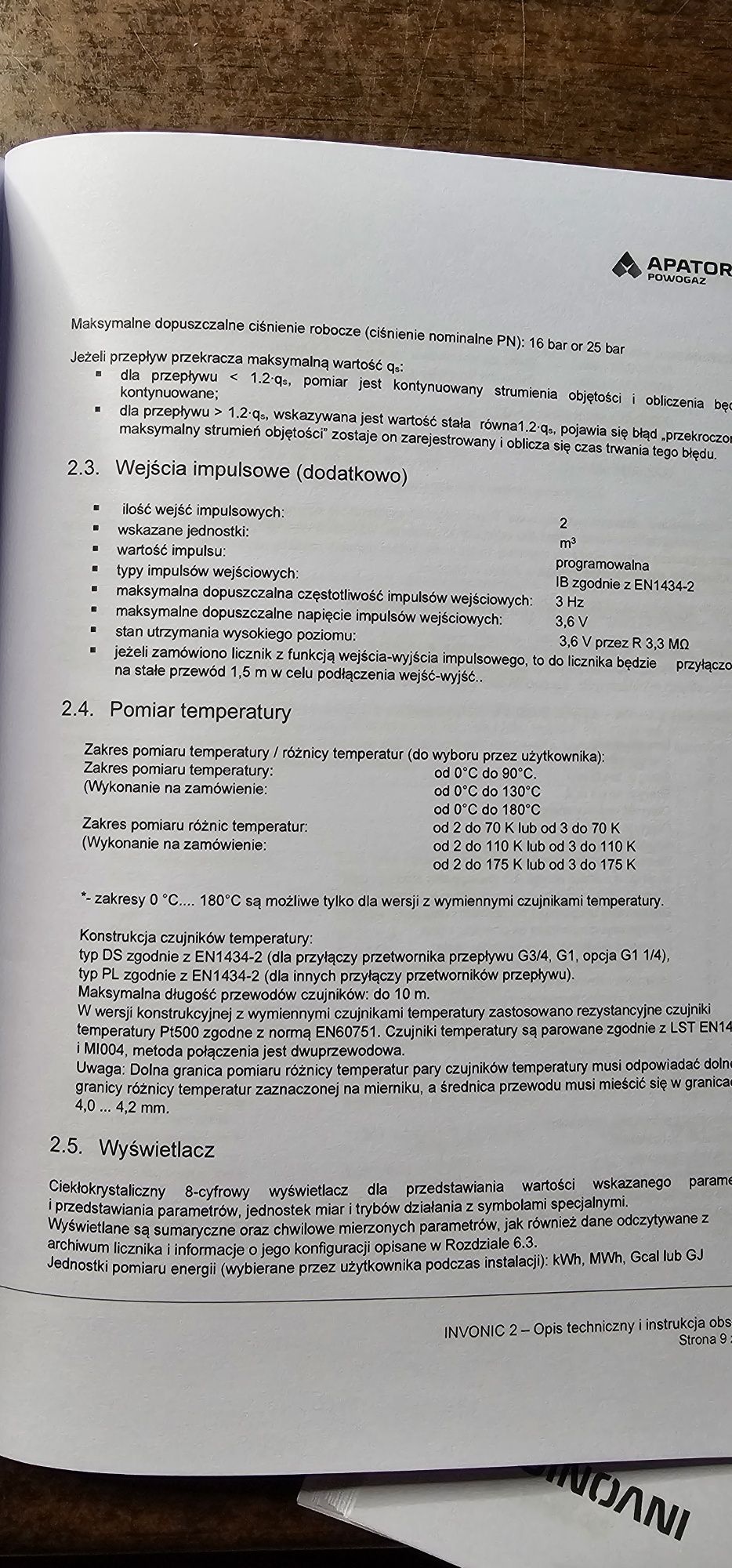 Wodomierz INVONIC 2M  DN25 NOWY!!