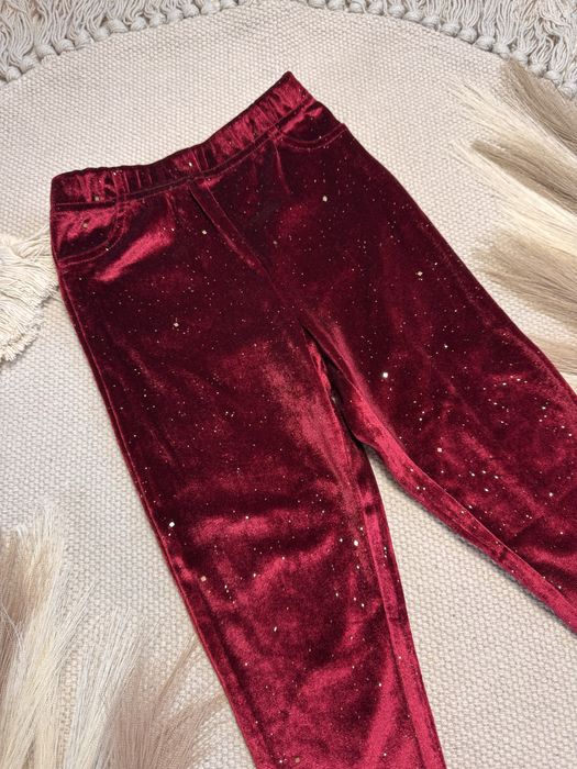 Świąteczne legginsy Sinsay rozmiar 98cm