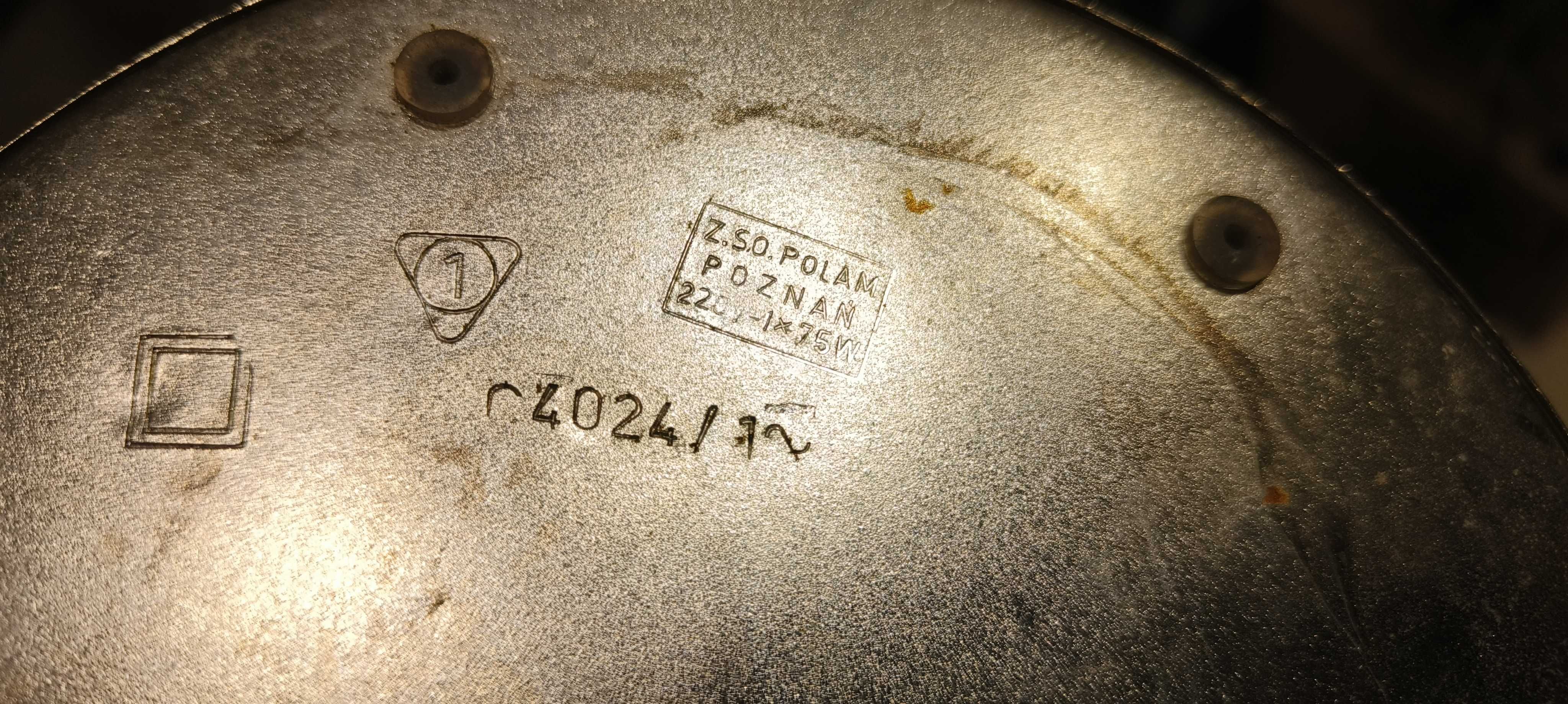 Lampy stołowe -oprawy Polam Poznań vintage PRL