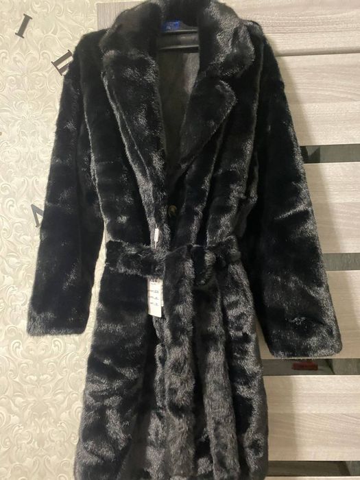 еко шубка під норку з поясок