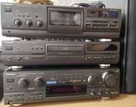 Wieża Technics - oryginalna (amplituner SA-AX540 / CD / magnetofon)