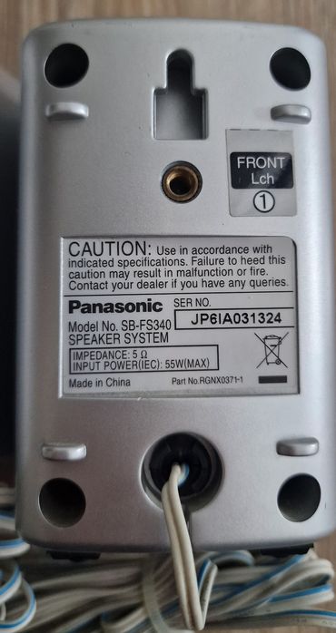 Głośniki Panasonic 5.1 + subwoofer do Kino Domowego